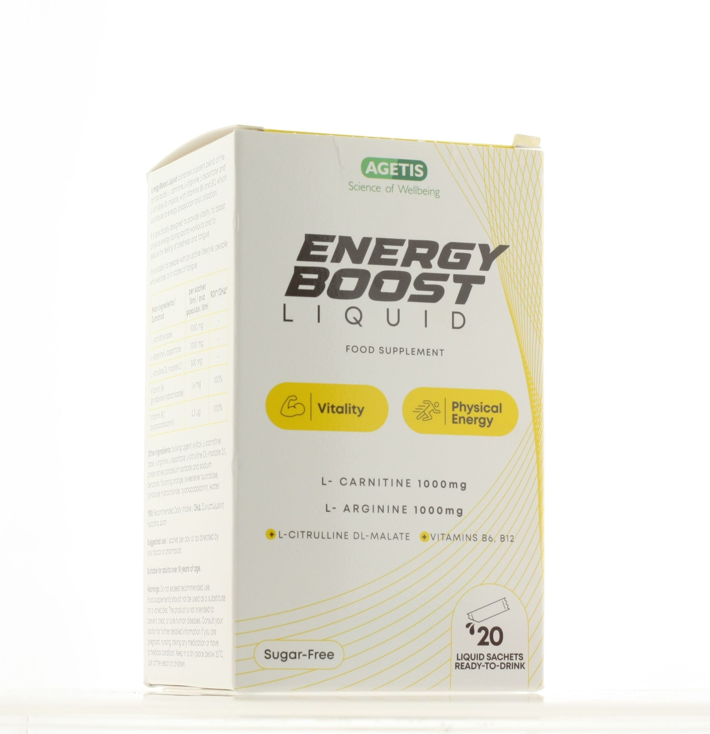 AGETIS ENERGY BOOST LIQUID 20 LIQUID SACHETS 