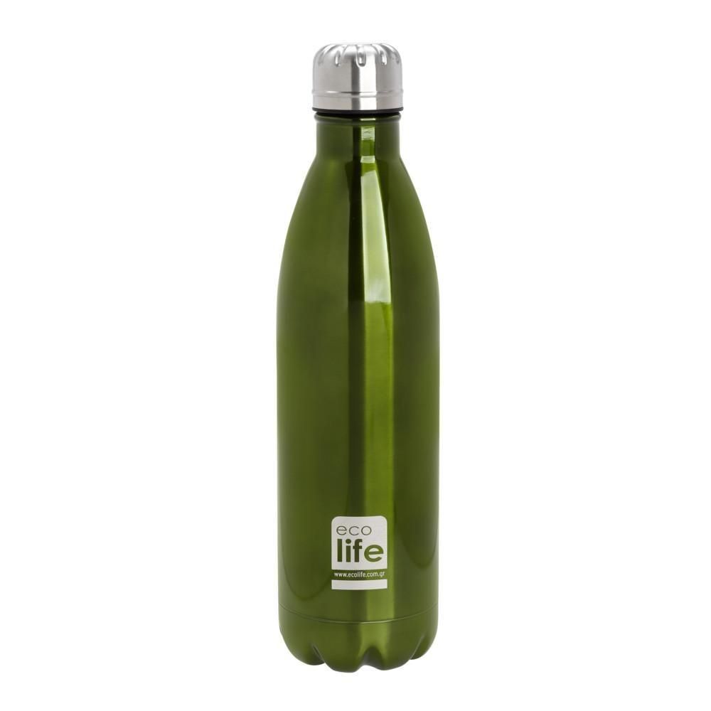 ECOLIFE THERMOS STAINLESS STEEL 0.7lt GREEN BOTTLE