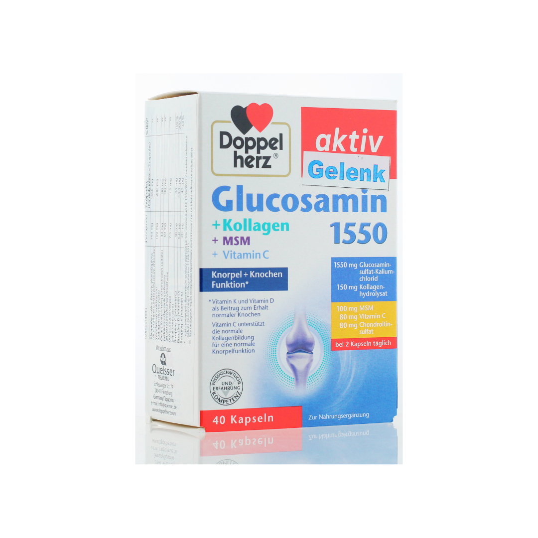 DOPPELHERZ GELENK GLUCOSAMIN 1550 & COLLAGEN 40 CAPSULES      