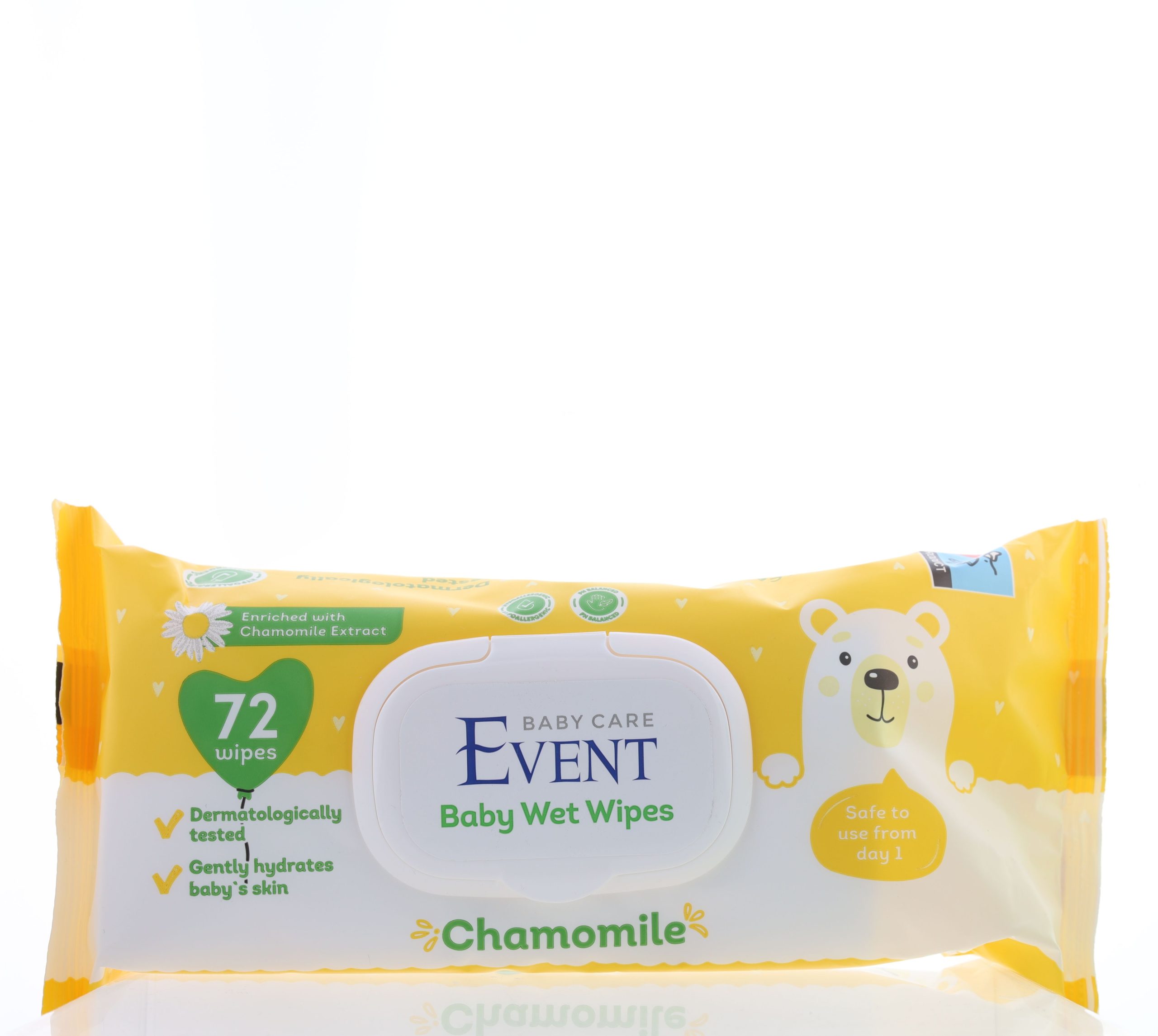 EVENT BABY WIPES CAMOMILE 72S                                                                                       