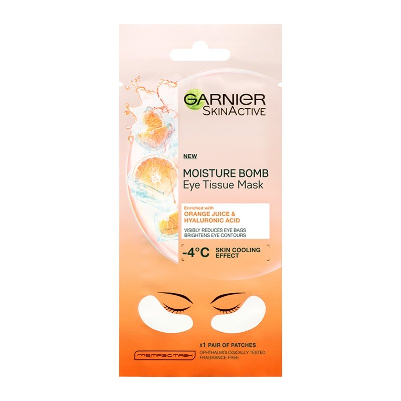 GARNIER SKIN ACTIVE MOISTURE BOMB EYE TISSUE MASK