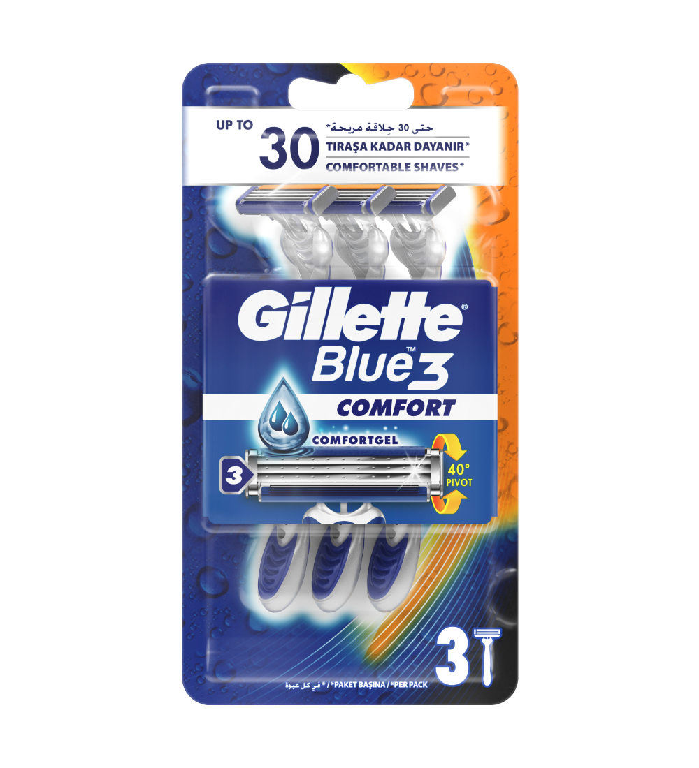 GILLETTE BLUE 3 RAZORS
