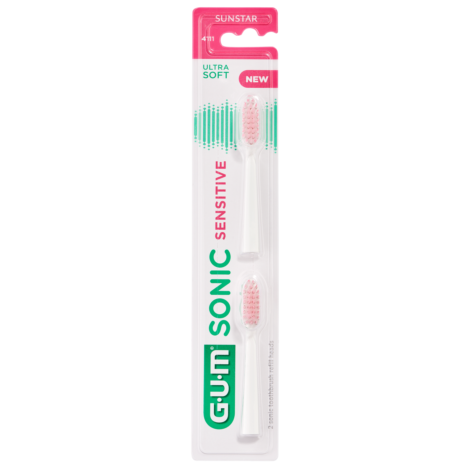 GUM TOOTHBRUSH SONIC SENSITIVE REFILL