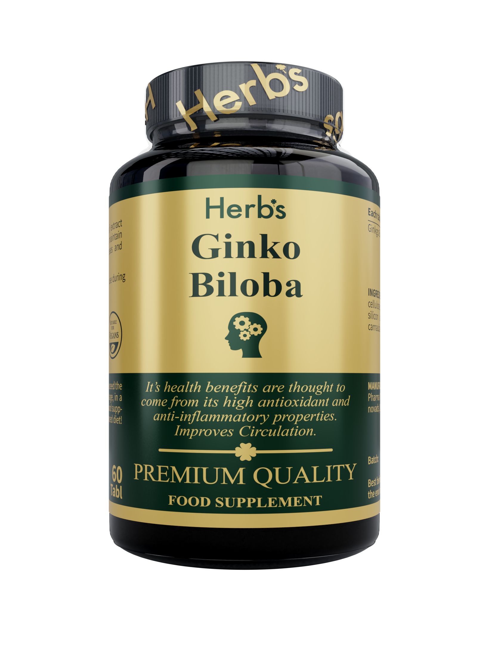 HERBS GINKGO BILOBA 6000MG 60TABS
