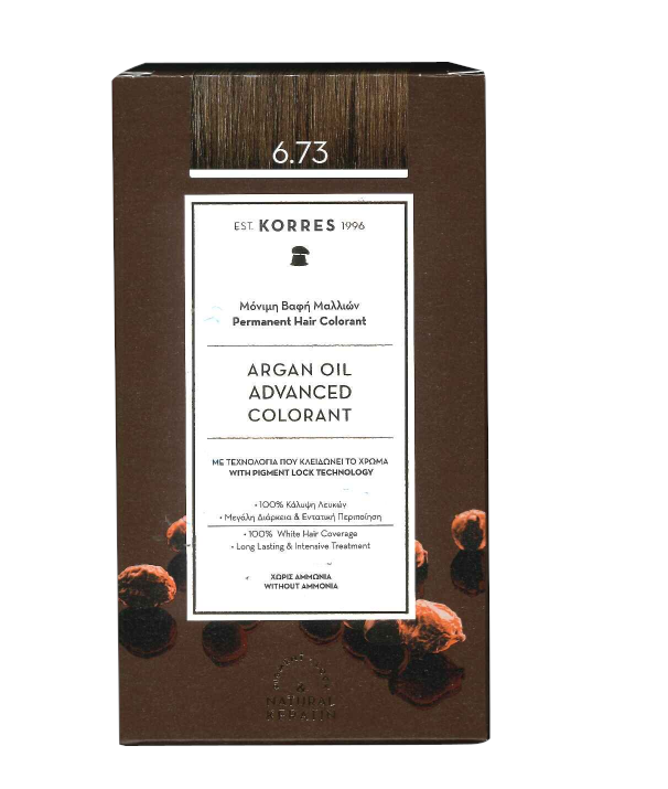KORRES HAIR COLOR 6.73 GOLDEN COCOA