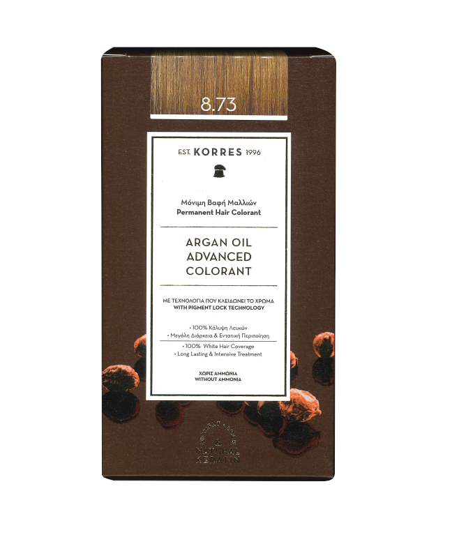 KORRES HAIR COLOR 8.73 GOLDEN CARAMEL