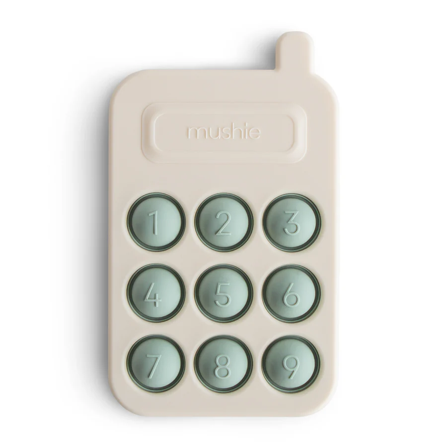 MUSHIE PHONE PRESS TOY - CAMBRIDGE BLUE