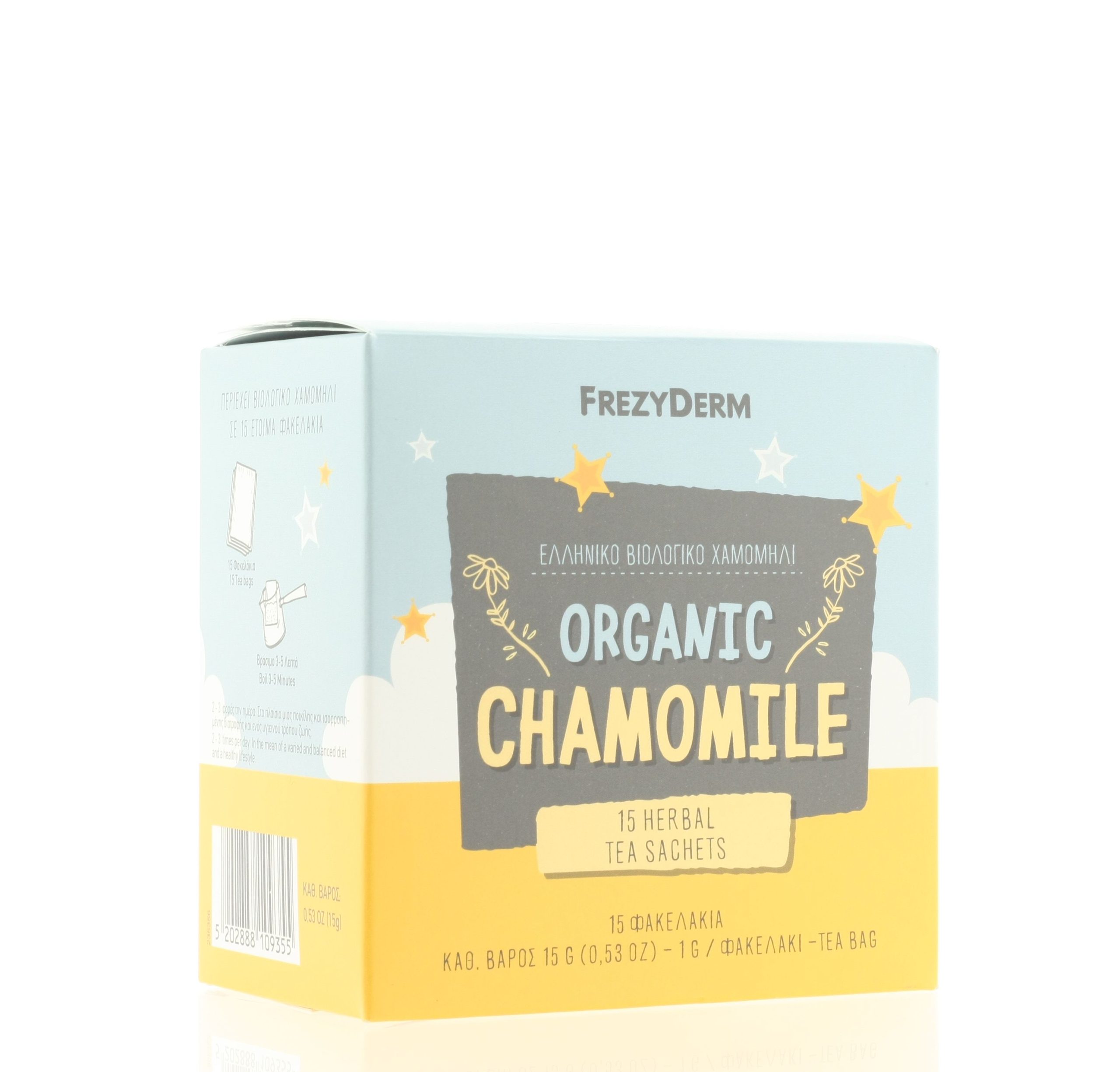 FREZYDERM ORGANIC CHAMOMILE TEA HERBAL TEA 15 TEA BAGS