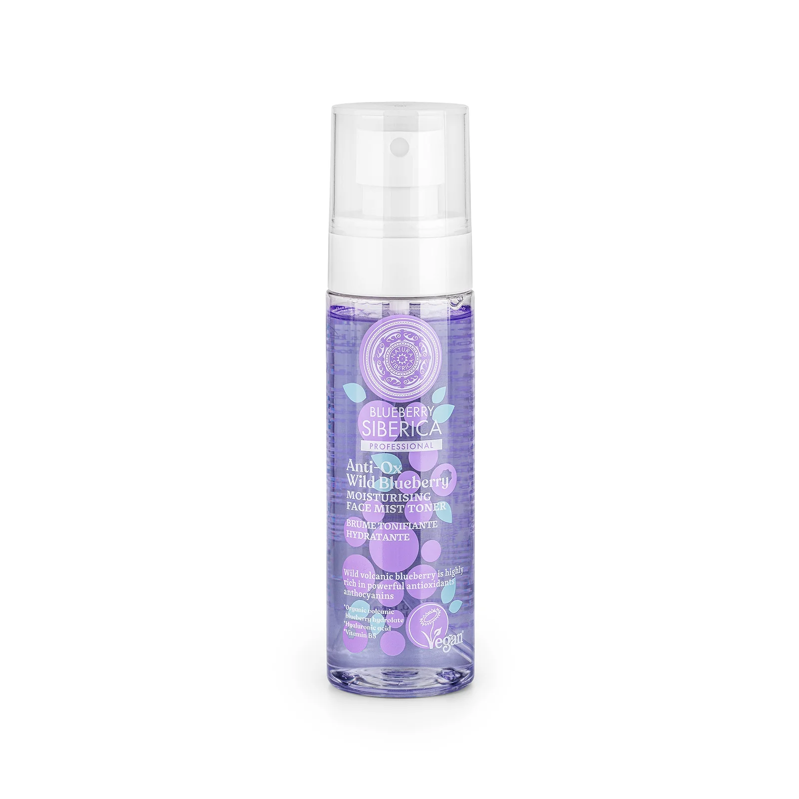 NATURA SIBERICA ANTI-OX WILD BLUEBERRY MOISTURIZING FACE MIST TONER 100ML