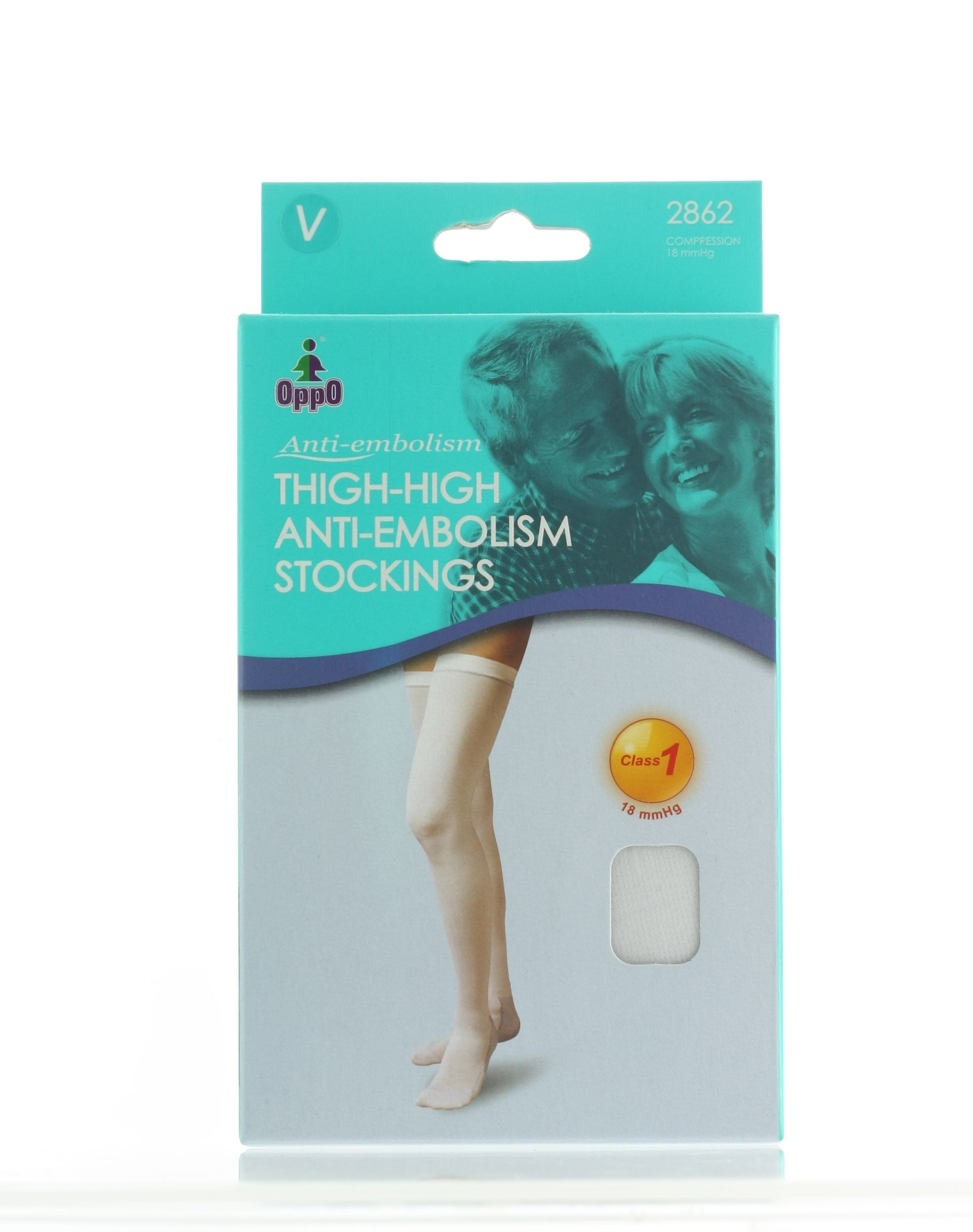 OPPO 2862 ANTI-EMBOLISM STOCKINGS WHITE V