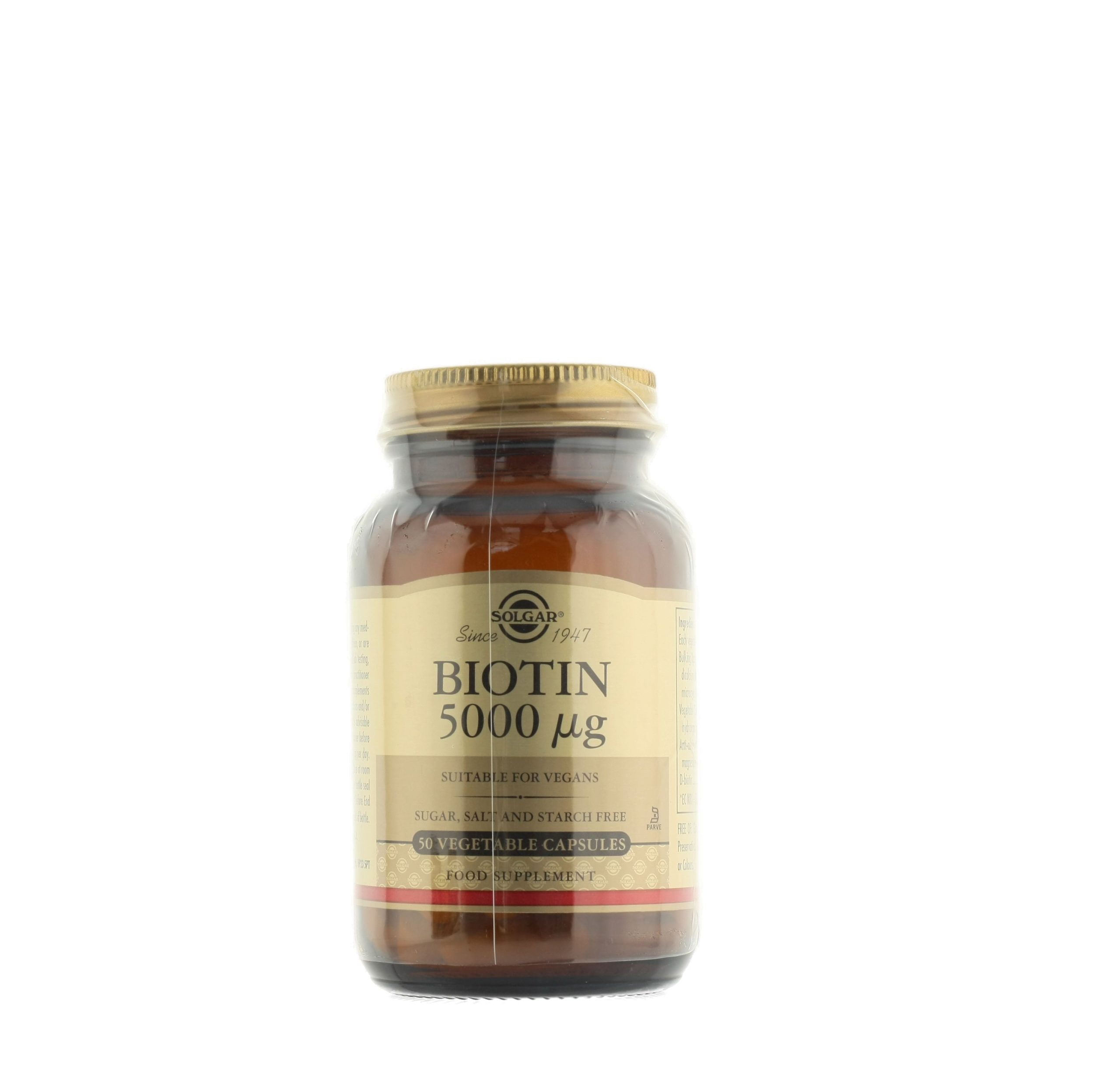 SOLGAR BIOTIN 5000MCG 50CAPSULES