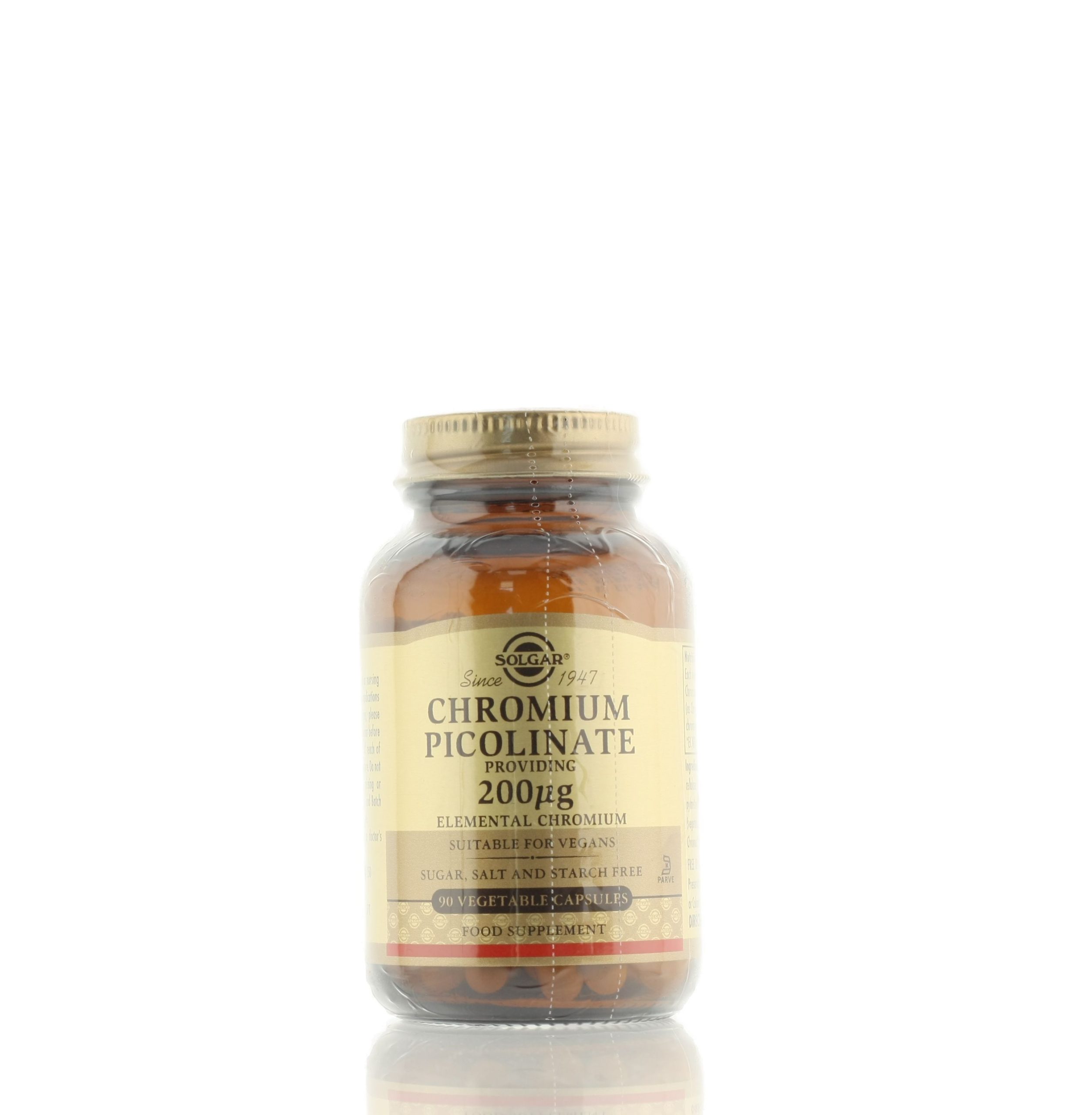 SOLGAR CHROMIUM PICOLINATE 90caps 200MCG