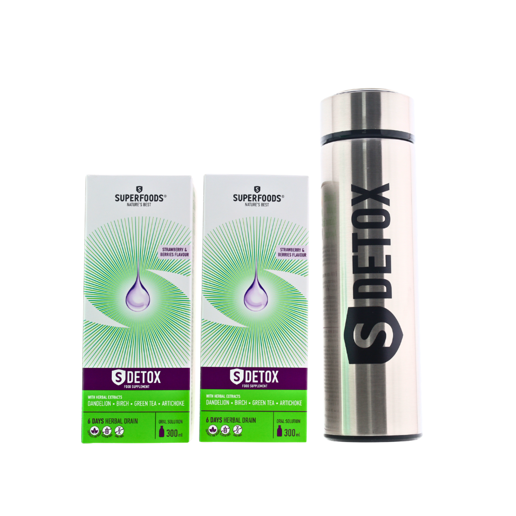 SUPERFOODS SLIM DETOX ΚΙΤ (2 Χ 200ML + FREE THERMOS 500ML)