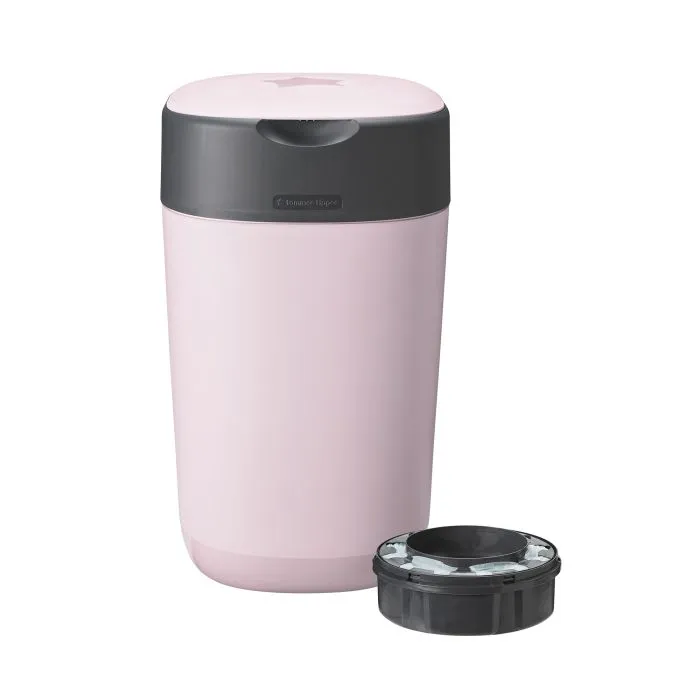 TOMMEE TIPPEE TWIST & CLICK NAPPY DISPOSAL BIN PINK