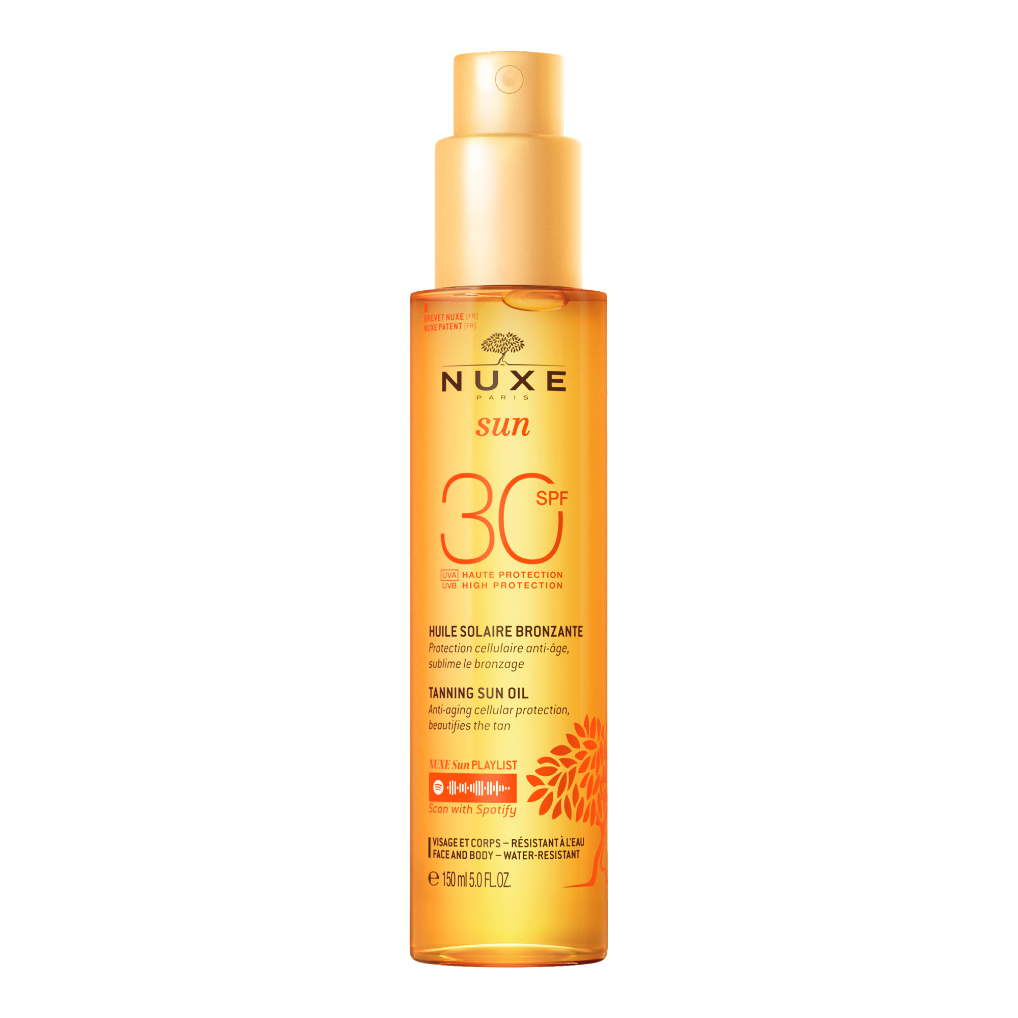 NUXE SUN TANNING OIL F&B SPF30 150ML