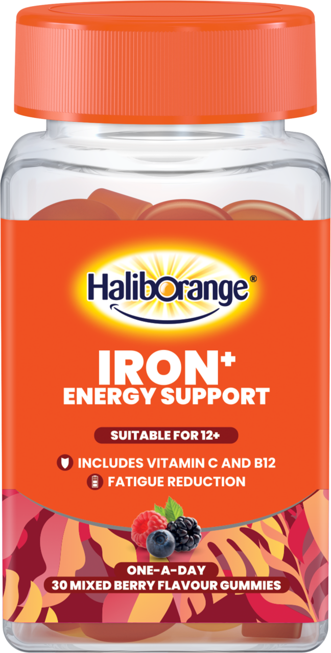HALIBORANGE IRON+ ENERGY SUPPORT 30 MIXED BERRY FLAVOUR GUMMIES