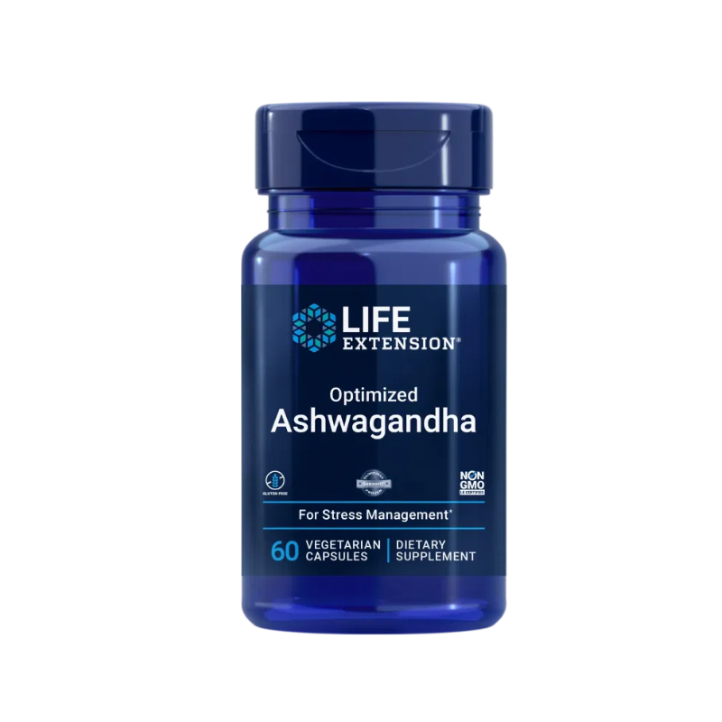 LIFE EXTENSION OPTIMIZED ASHWAGANDHA EXTRACT 60 CAPSULES