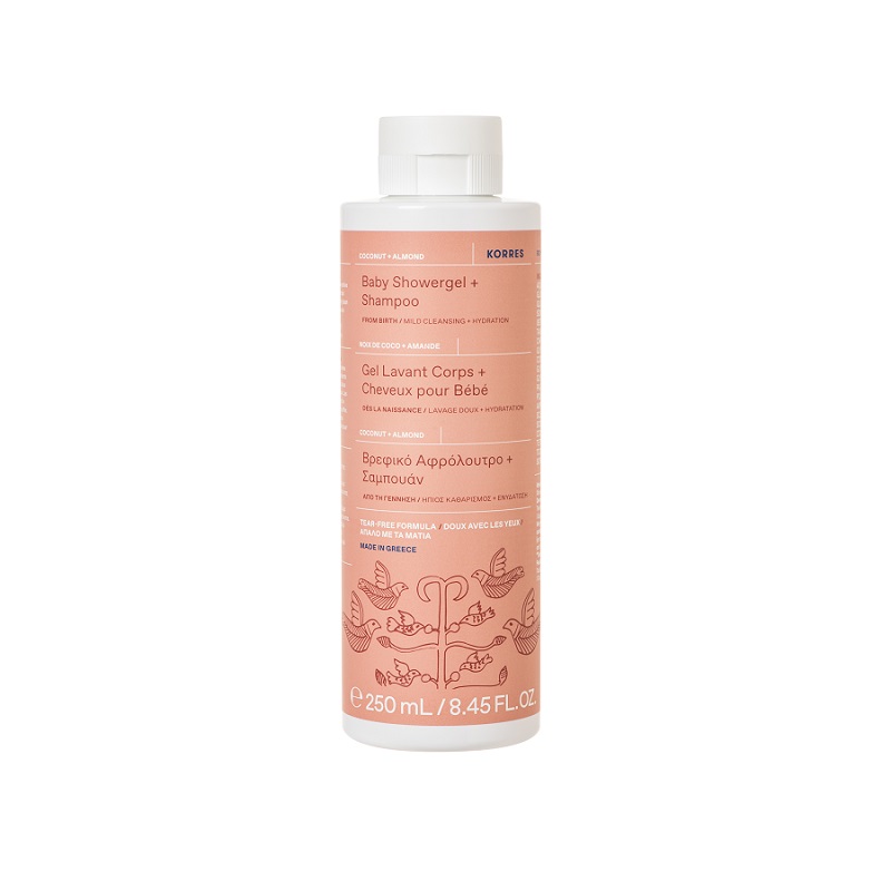 KORRES COCONUT+ALMOND BABY SHAMPOO&SHOWER GEL 250ML